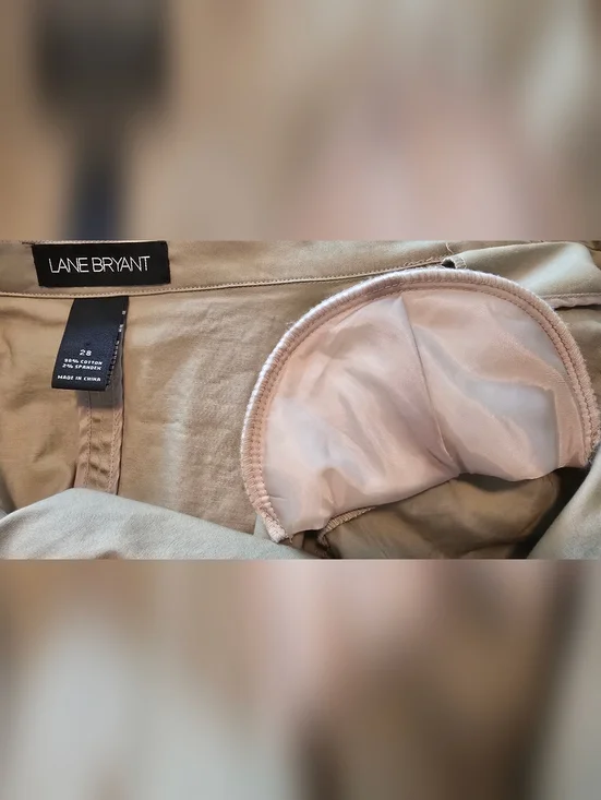 Lane Bryant Beige Short-Sleeve Trench Coat Jacket - Picture 5 of 5